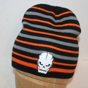 Call of Duty Black Ops Black/Orange Beanie Knit Hat ONE SIZE UNISEX